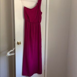 One shoulder maxi